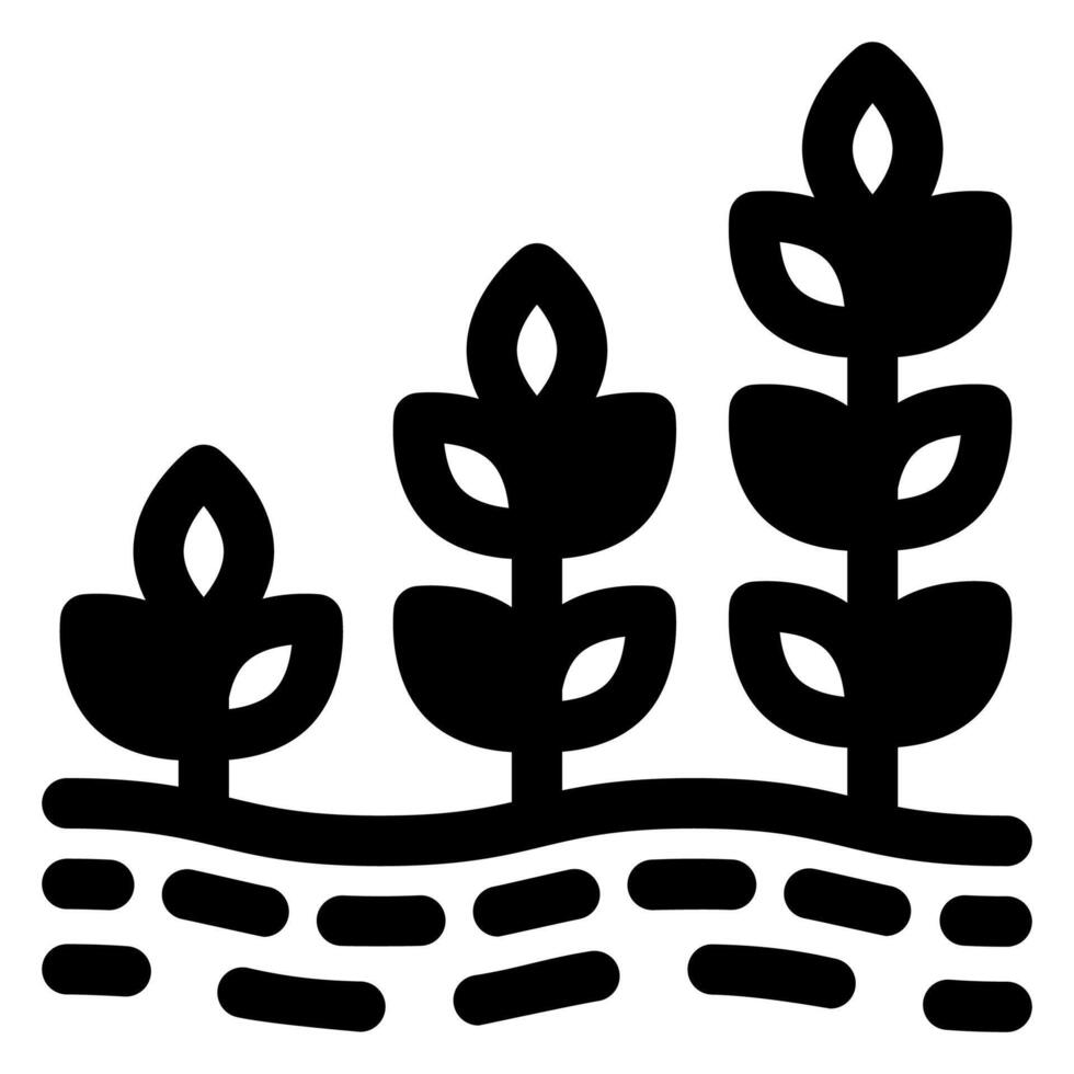 planting glyph icon isolated on white background vector