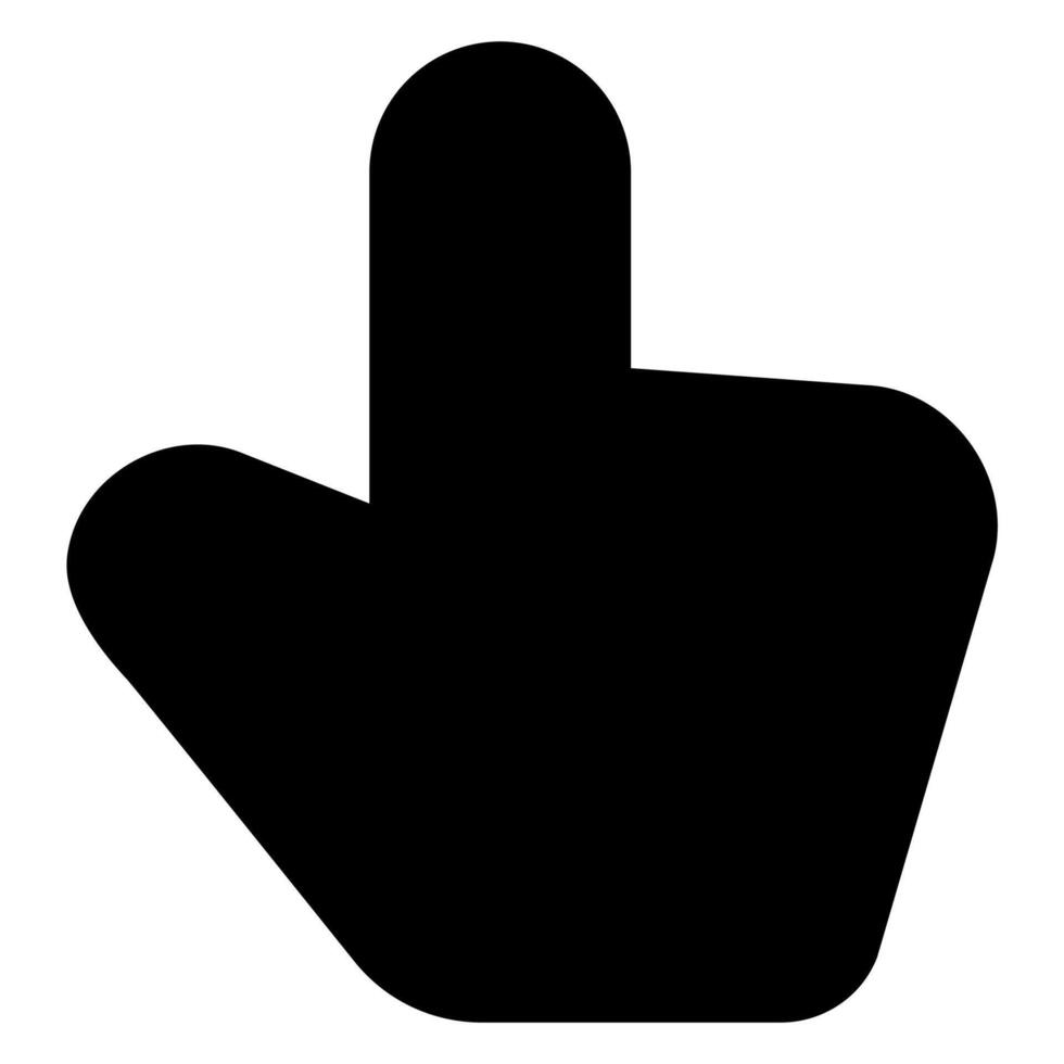 hand glyph icon isolated on white background vector