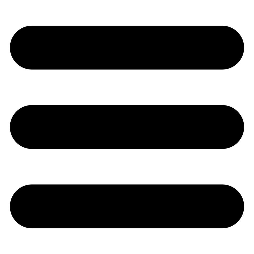 menu glyph icon isolated on white background vector