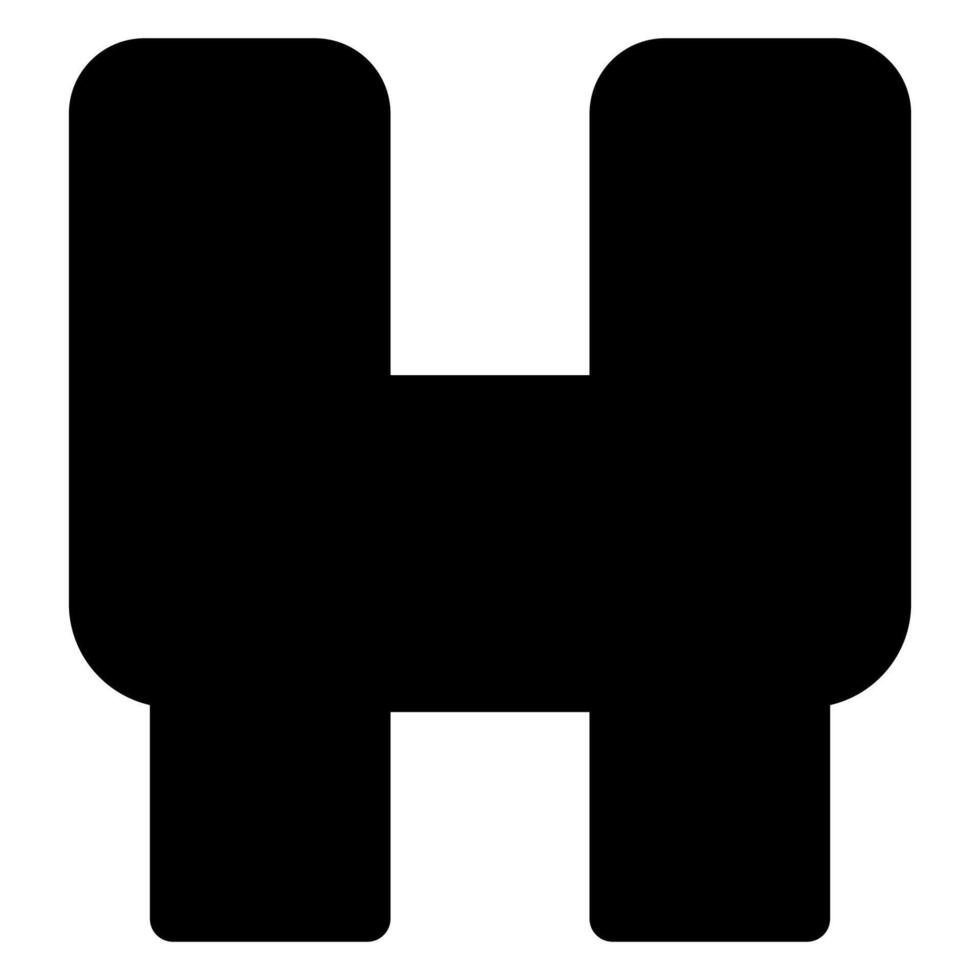 binoculars glyph icon isolated on white background vector