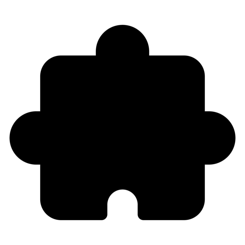 puzzle glyph icon isolated on white background vector