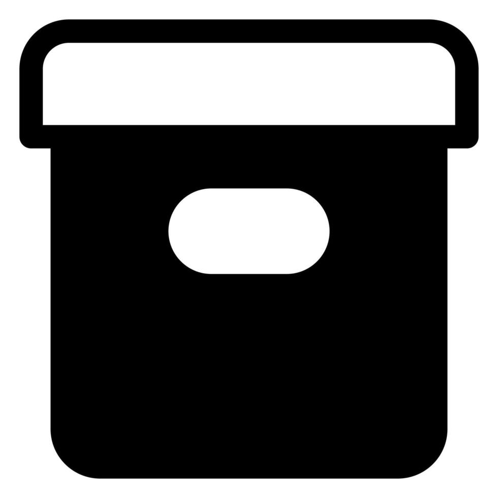 box glyph icon isolated on white background vector