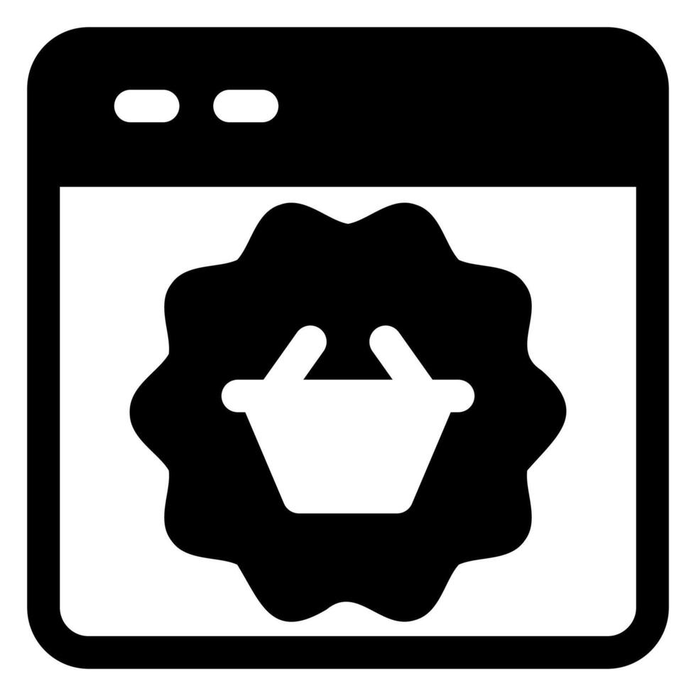 e commerce glyph icon isolated on white background vector