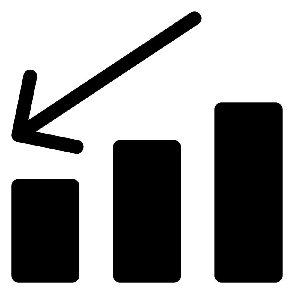 stats glyph icon isolated on white background vector