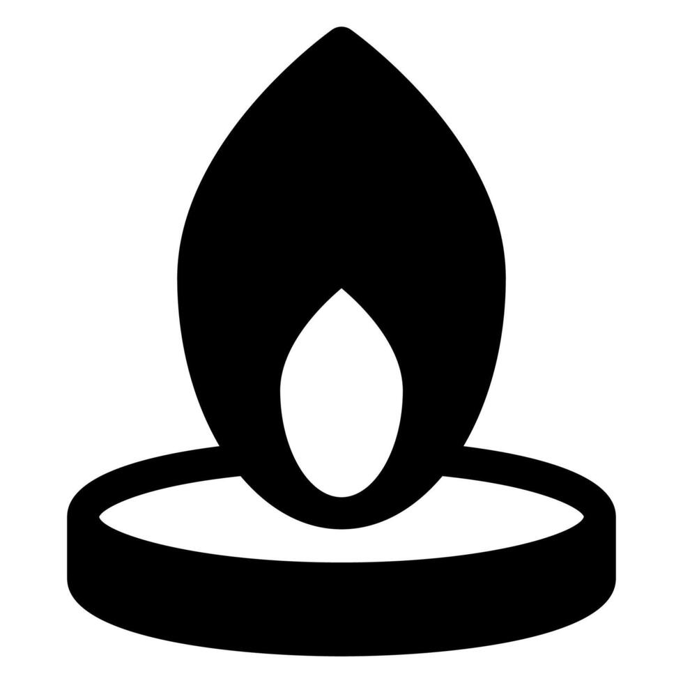 burn glyph icon isolated on white background vector
