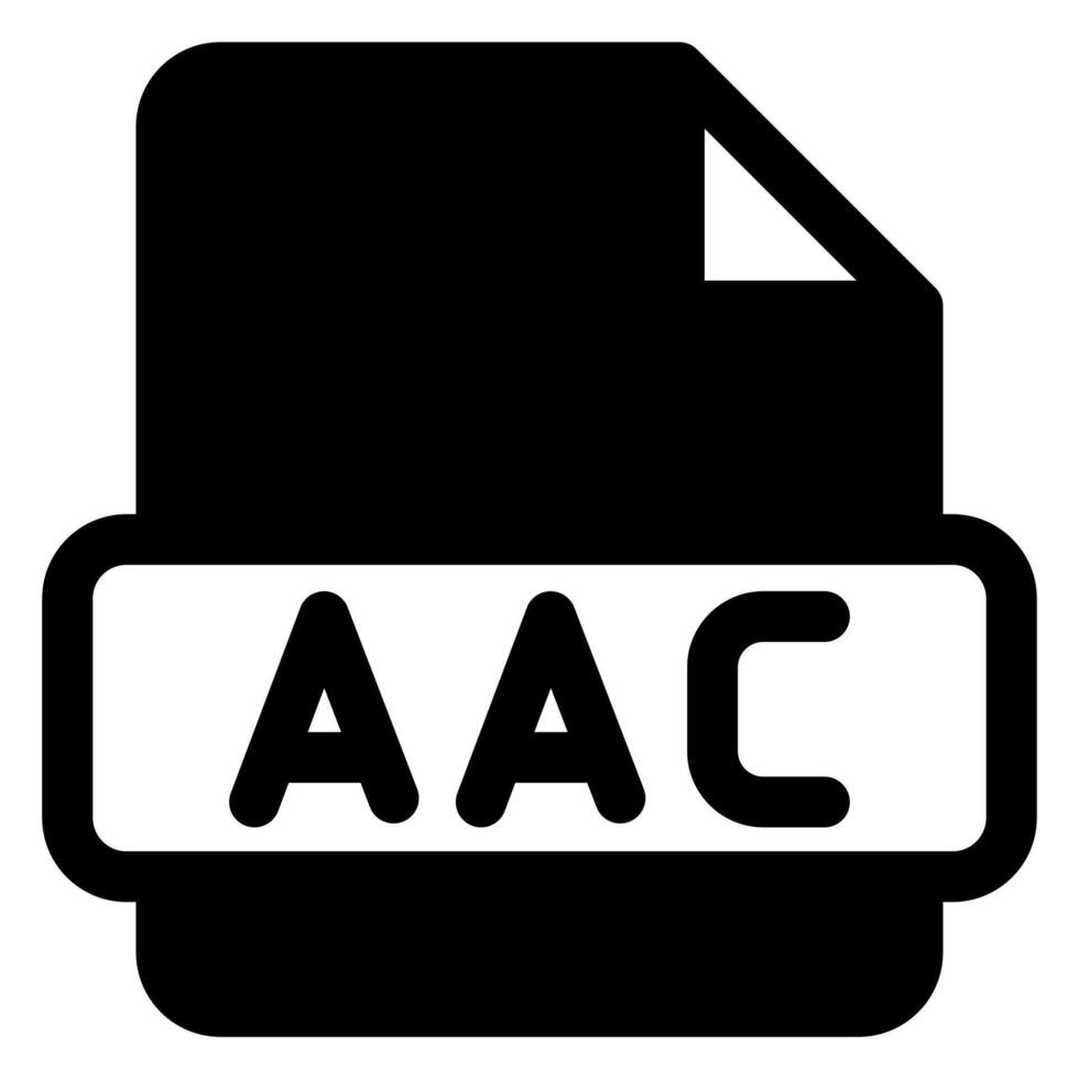 aac glyph icon illustration isolated on white background vector