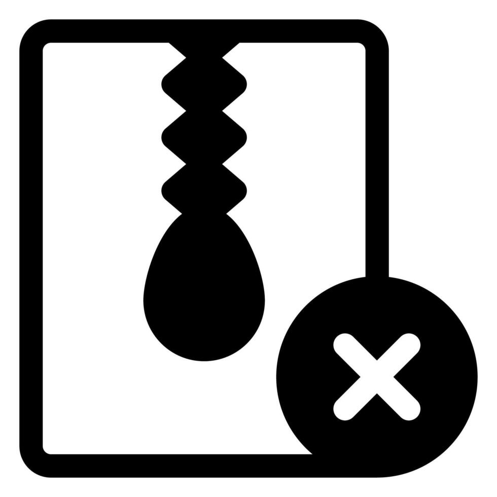 delete glyph icon illustration isolated on white background vector