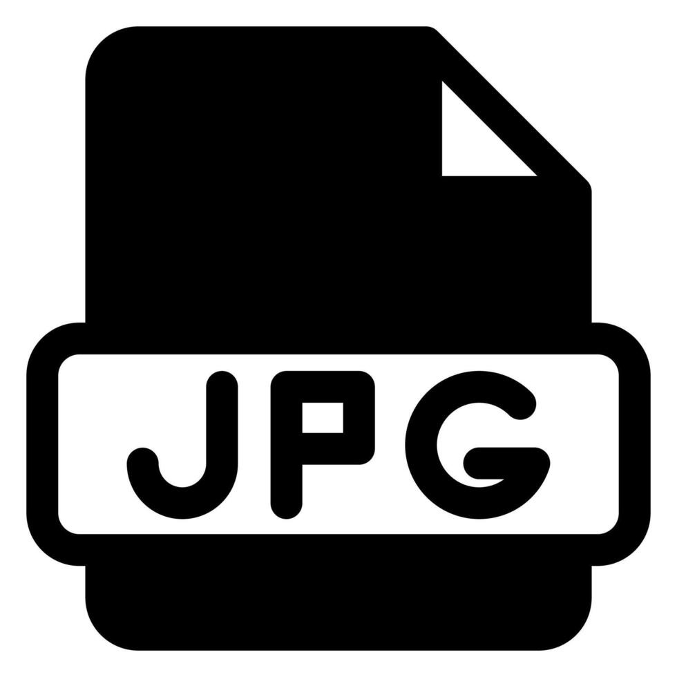 jpg glyph icon illustration isolated on white background vector
