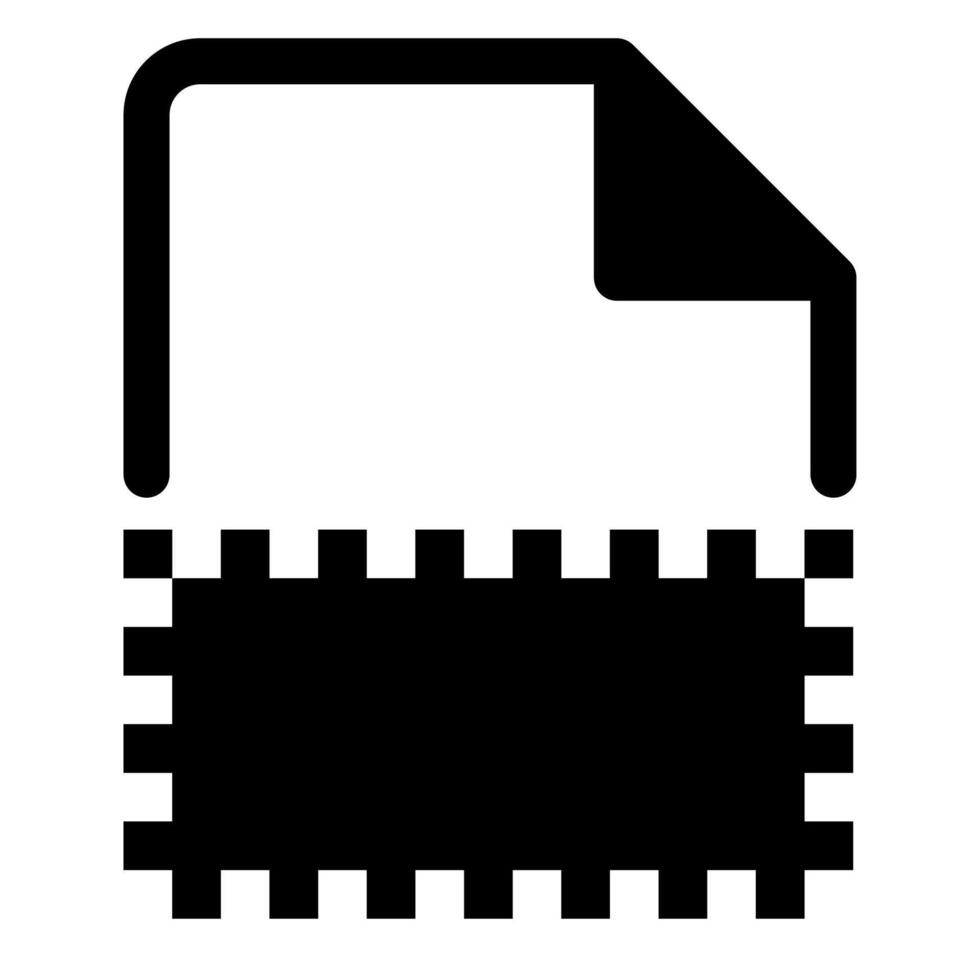 hidden file glyph icon illustration isolated on white background vector