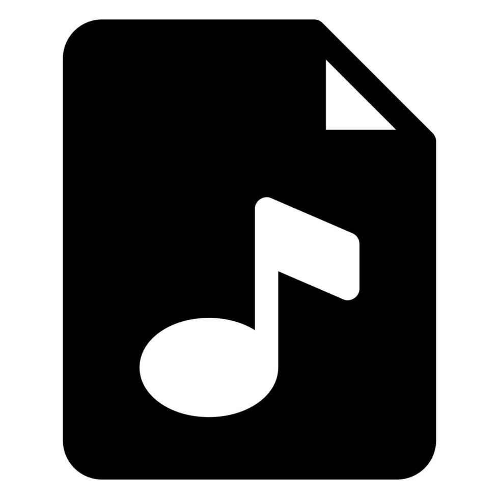 audio glyph icon illustration isolated on white background vector