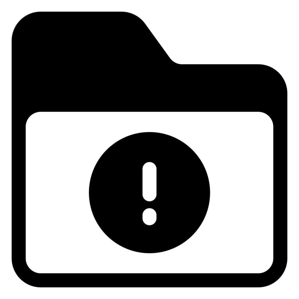 error glyph icon illustration isolated on white background vector