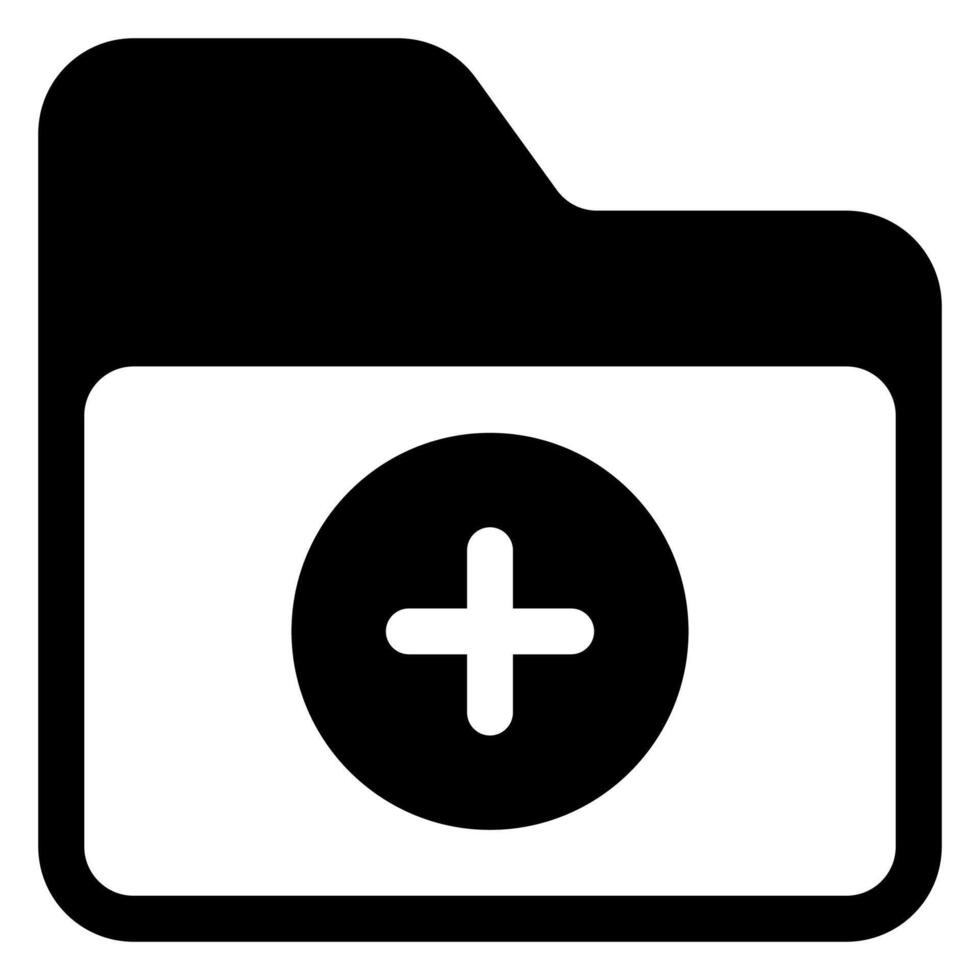 add glyph icon illustration isolated on white background vector