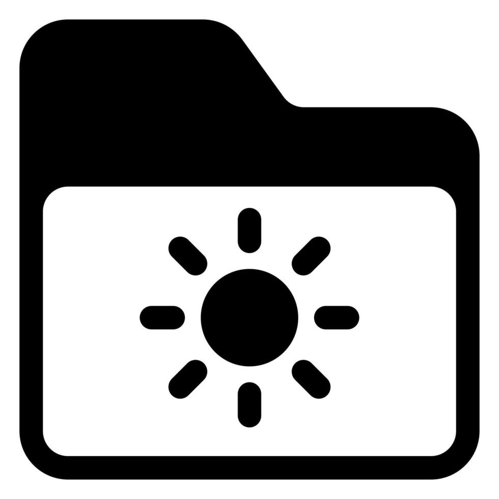 sun glyph icon illustration isolated on white background vector