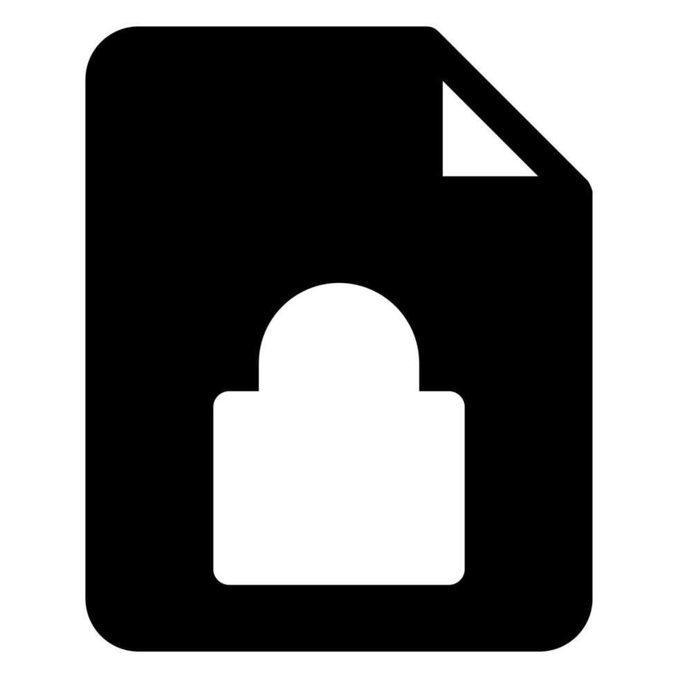 lock glyph icon illustration isolated on white background vector