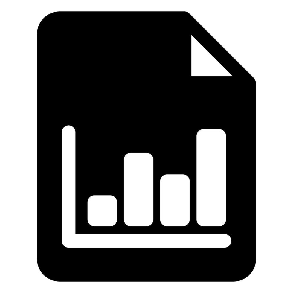graph glyph icon illustration isolated on white background vector