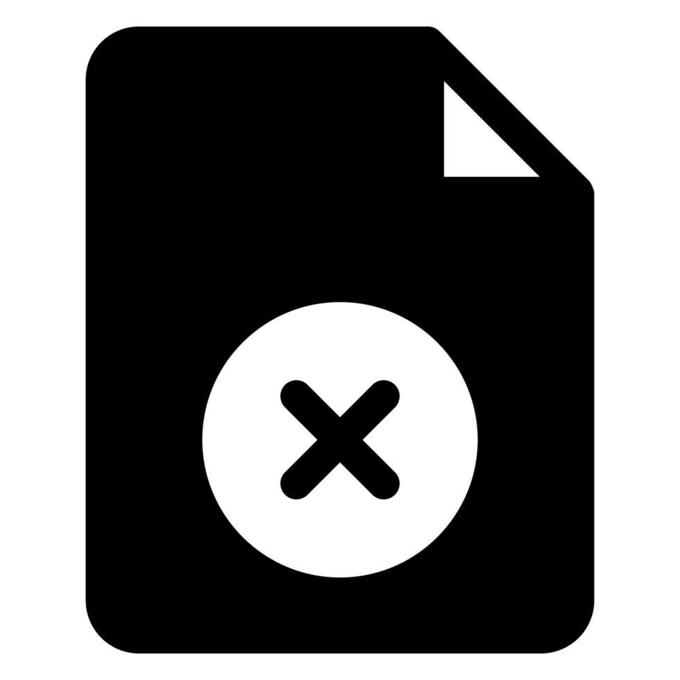 delete glyph icon illustration isolated on white background vector