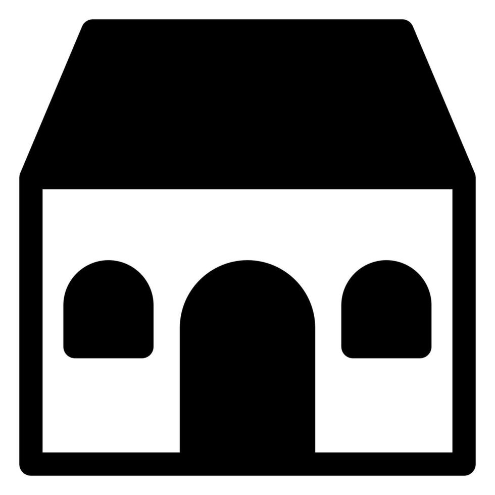 home glyph icon illustration isolated on white background vector