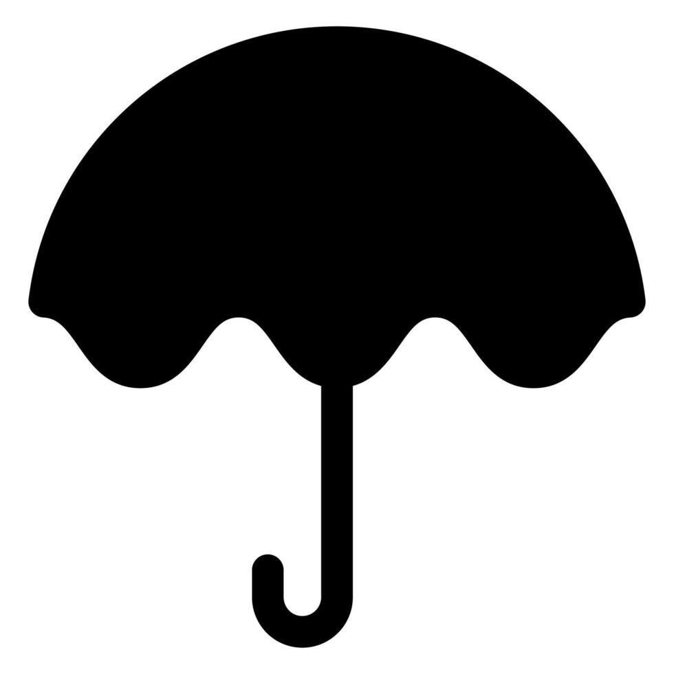 umbrella glyph icon illustration isolated on white background vector