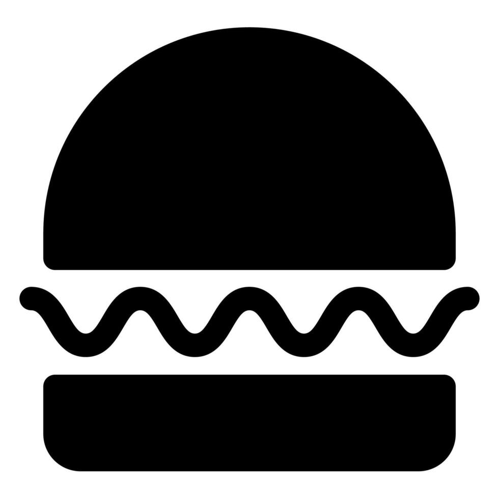 burger glyph icon illustration isolated on white background vector