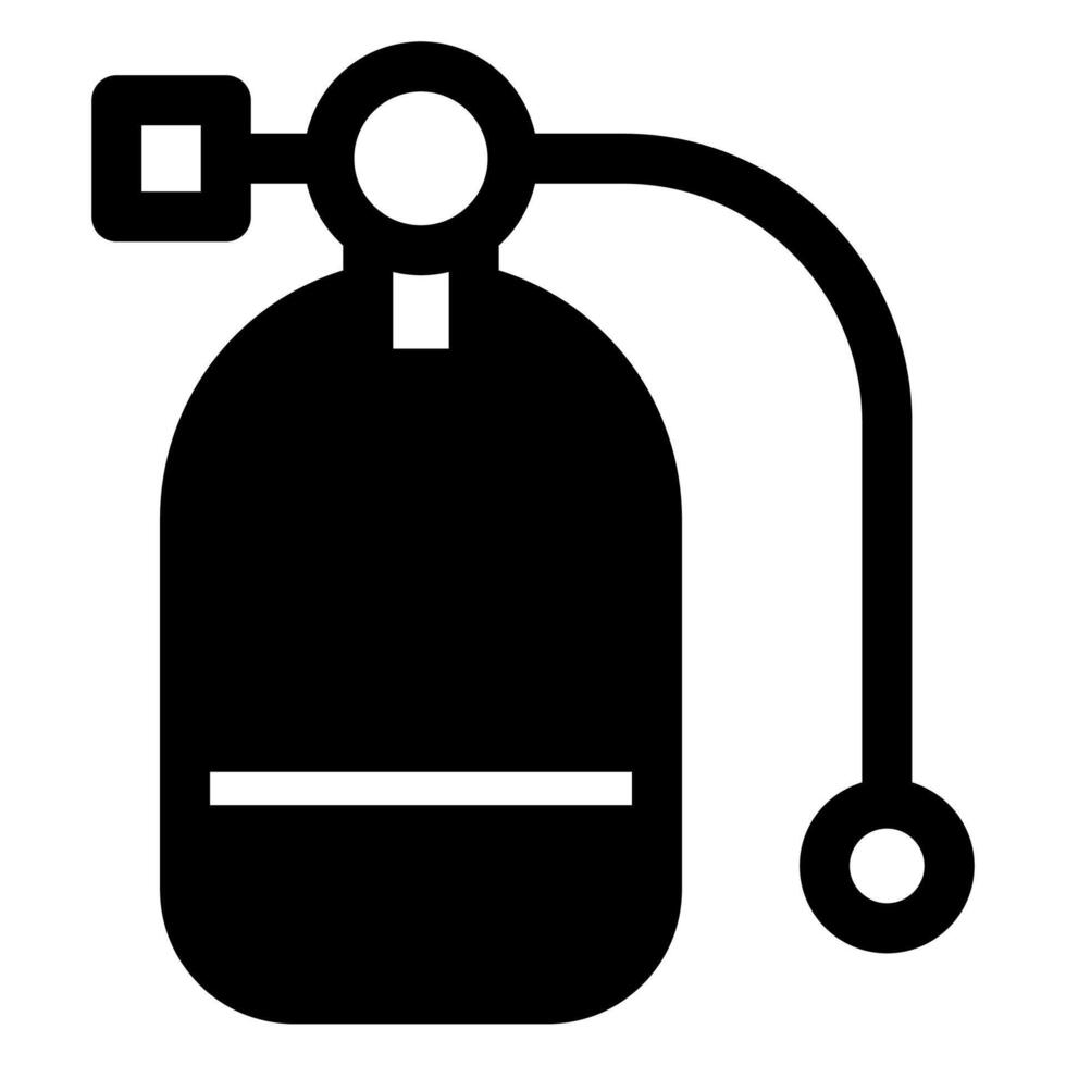 scuba tank glyph icon illustration isolated on white background vector