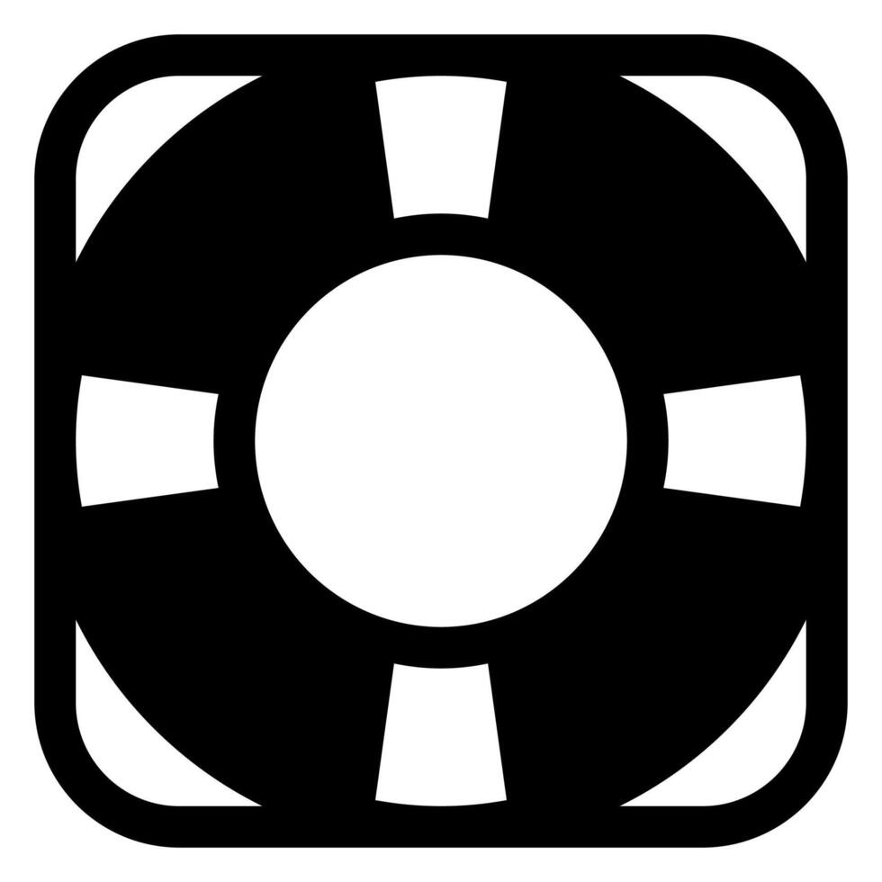 lifebuoy glyph icon illustration isolated on white background vector