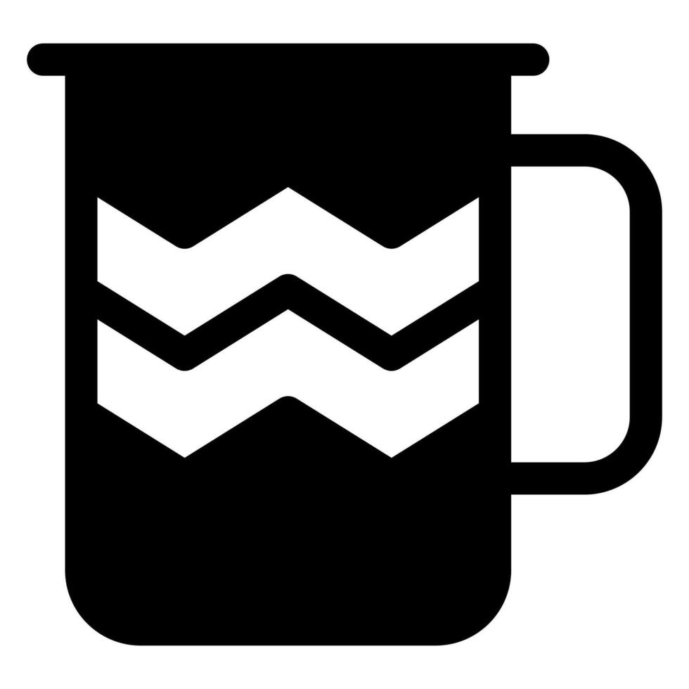mug glyph icon illustration isolated on white background vector