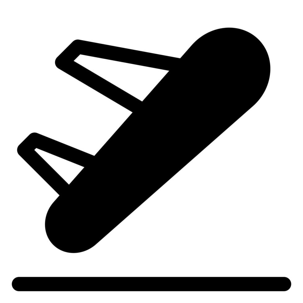 takeoff glyph icon illustration isolated on white background vector