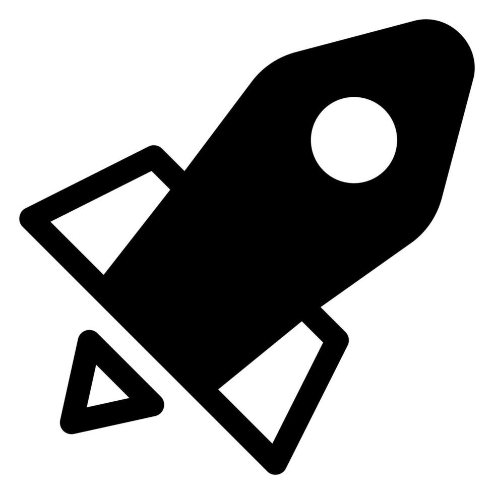 launch glyph icon illustration isolated on white background vector