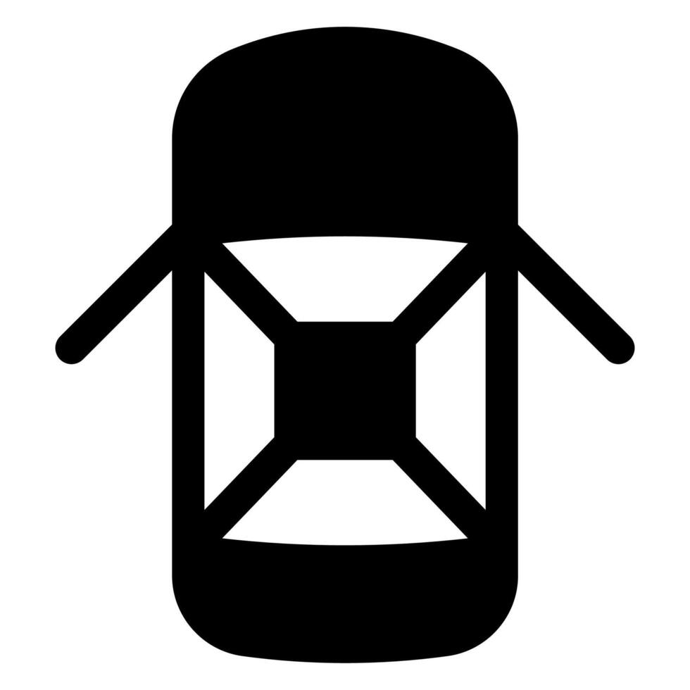 door glyph icon illustration isolated on white background vector