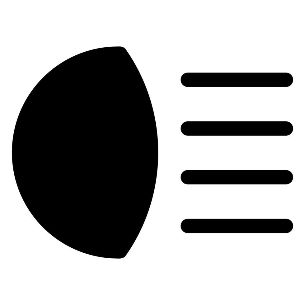 headlight glyph icon illustration isolated on white background vector