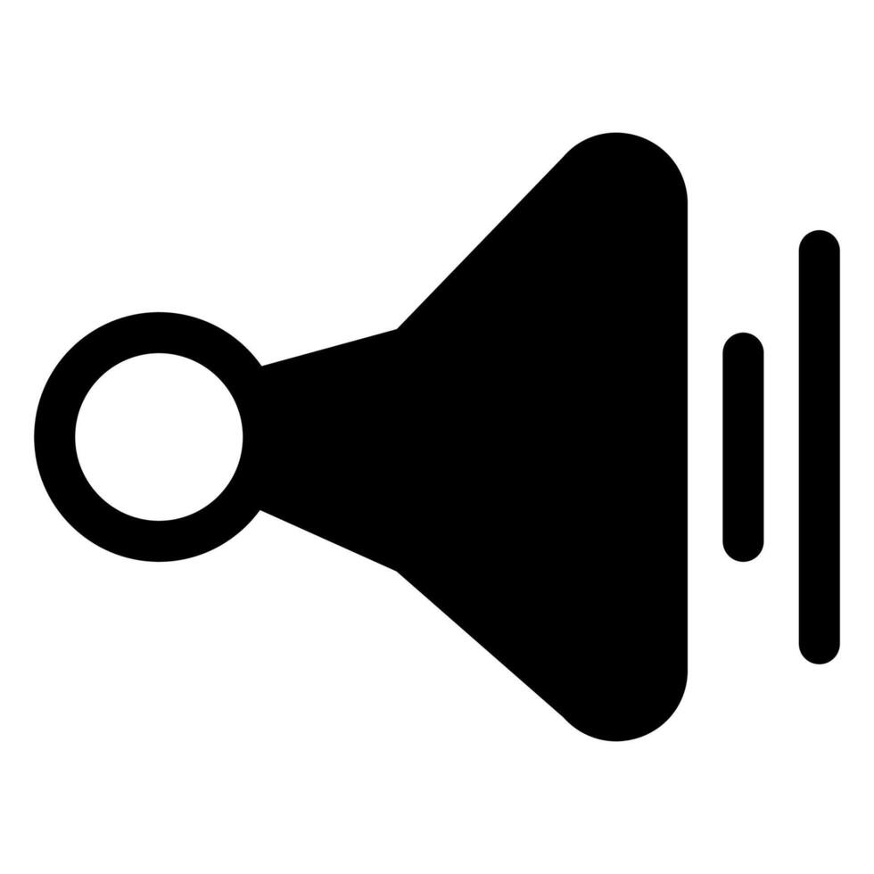 horn glyph icon illustration isolated on white background vector