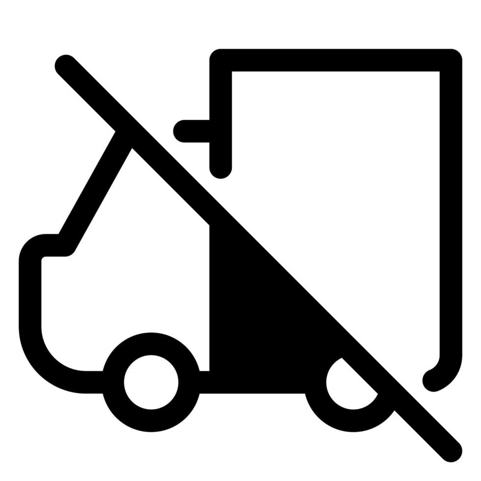 truck glyph icon illustration isolated on white background vector