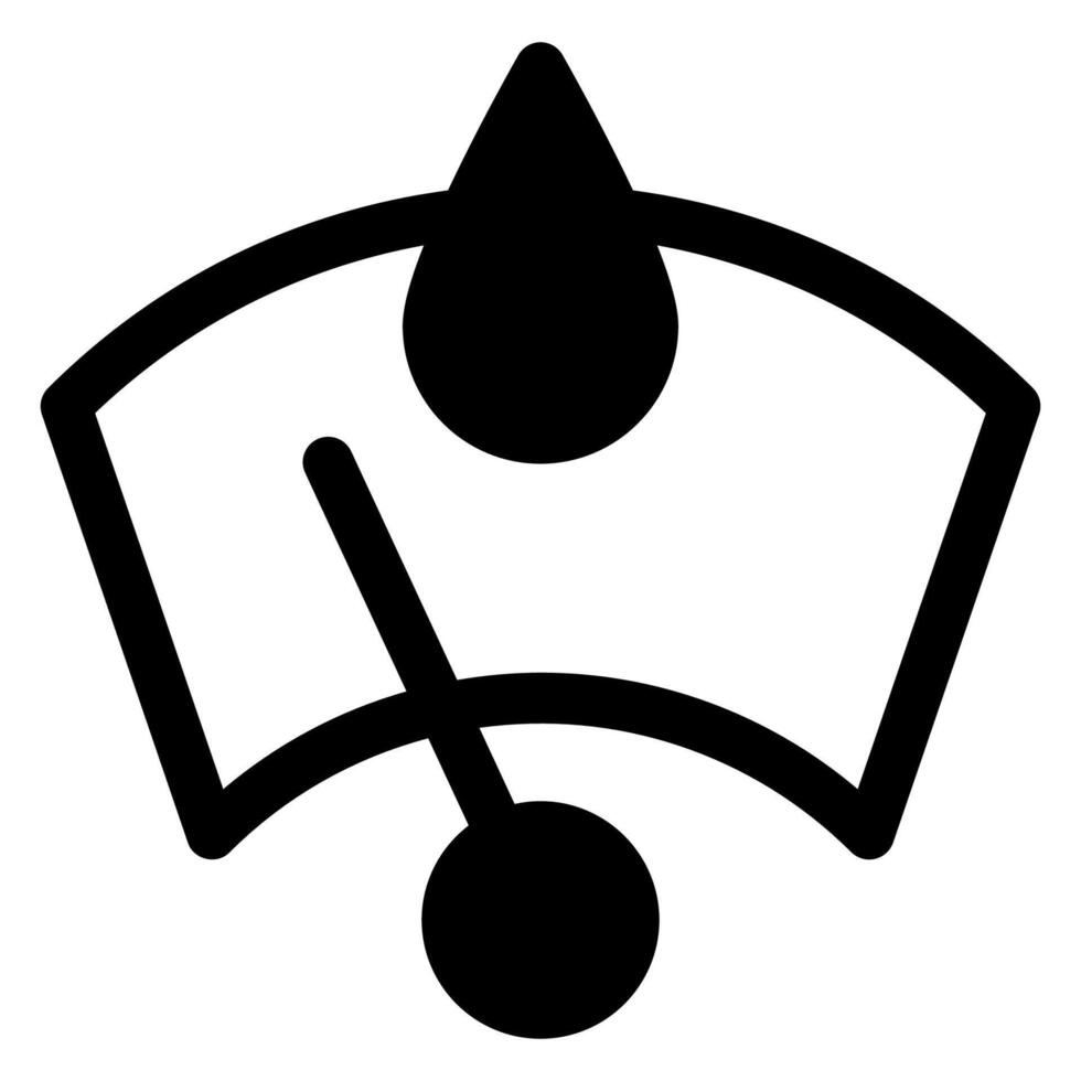 rain windscreen glyph icon illustration isolated on white background vector