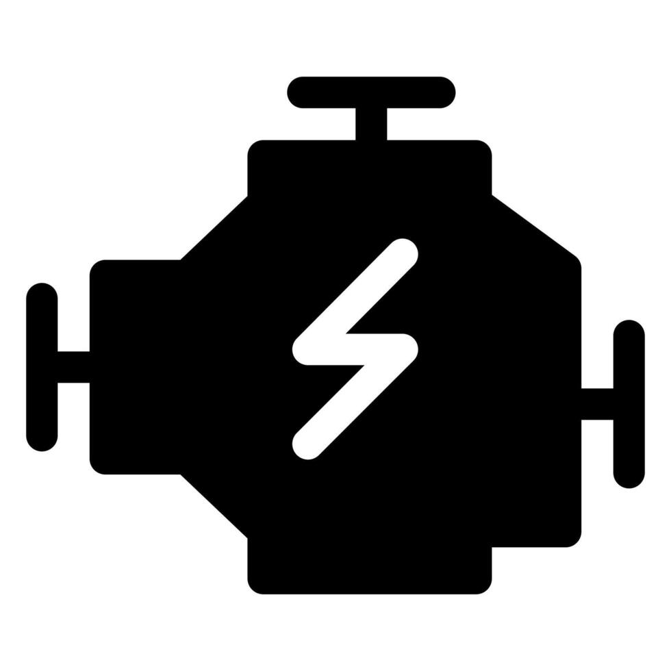 engine glyph icon illustration isolated on white background vector