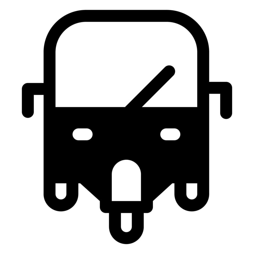bajaj glyph icon illustration isolated on white background vector