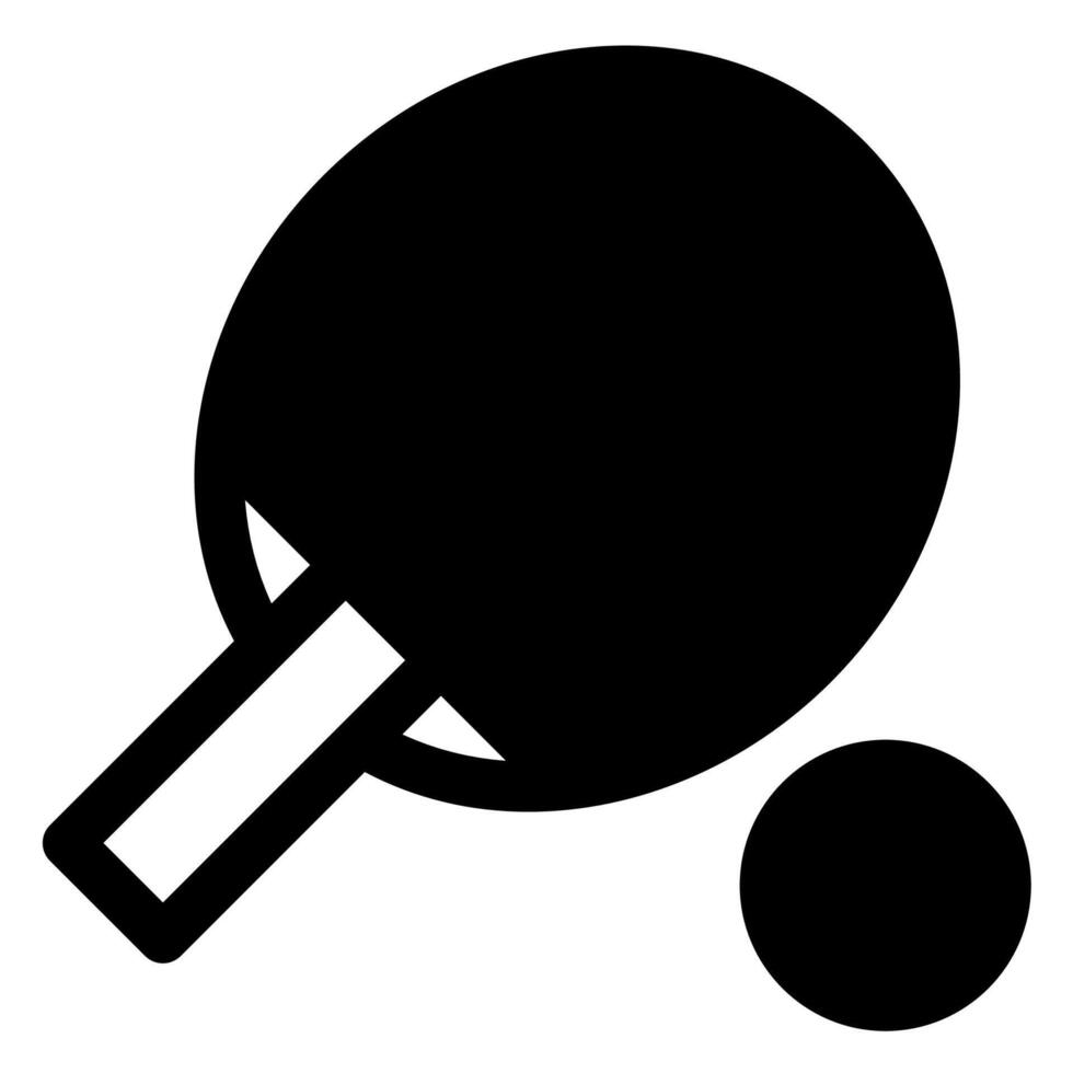 table tennis glyph icon illustration isolated on white background vector