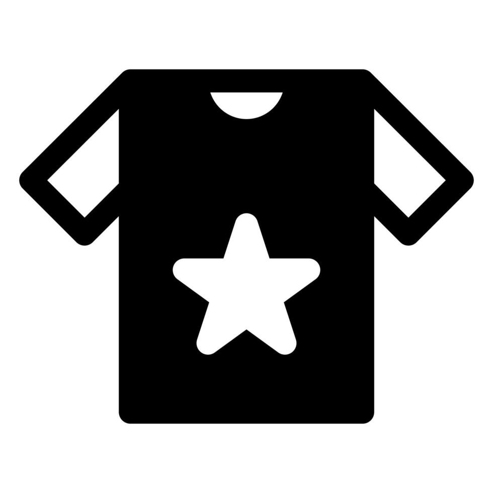 shirt glyph icon illustration isolated on white background vector