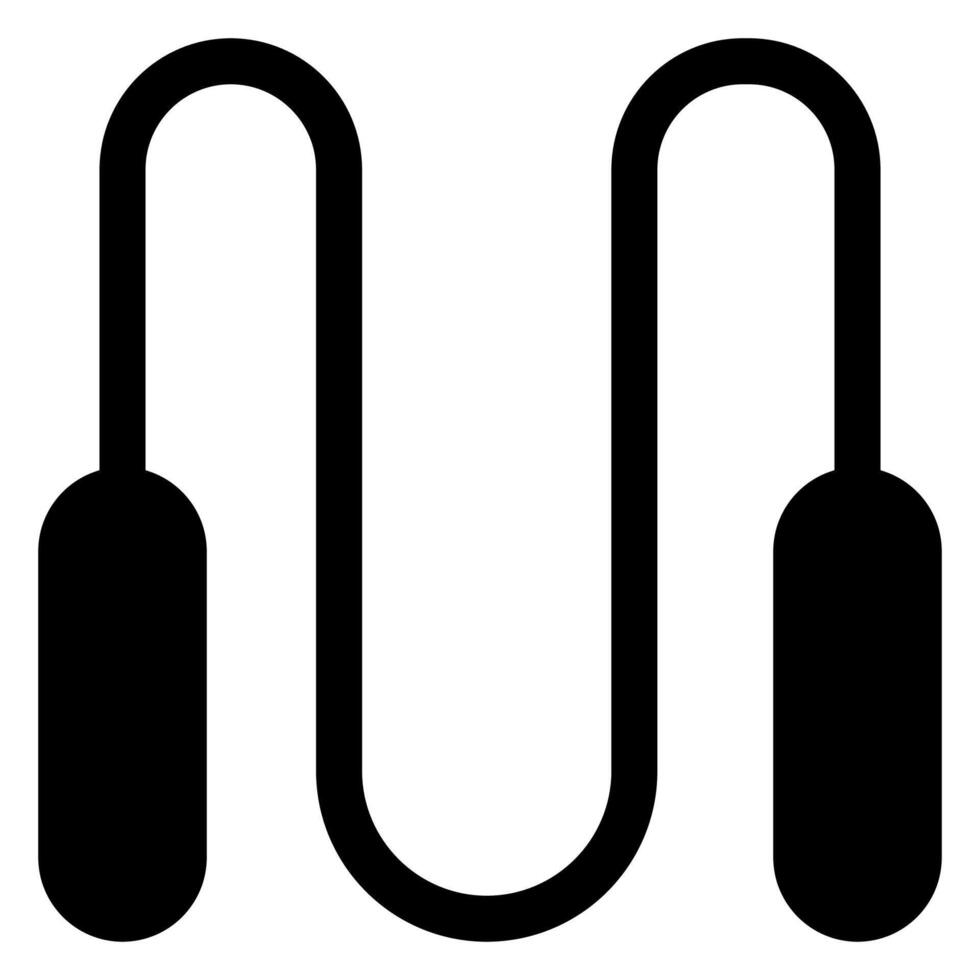 jumping rope glyph icon illustration isolated on white background vector