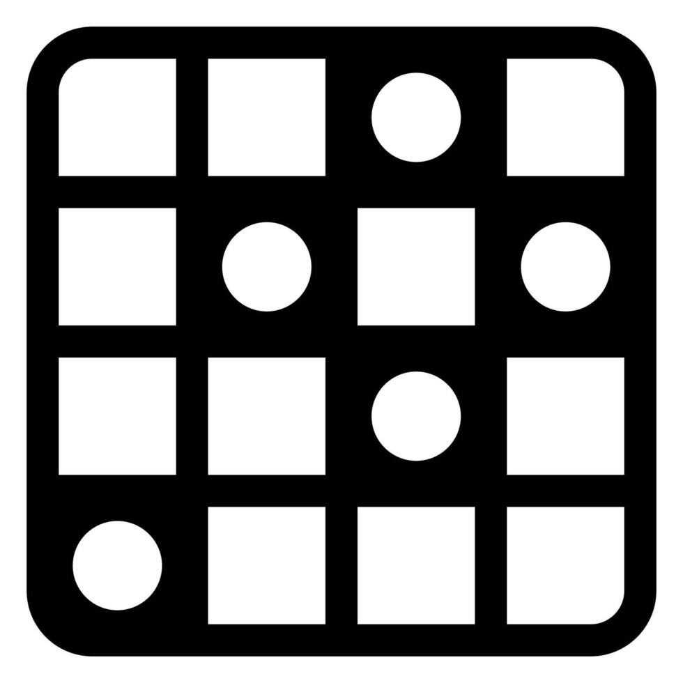 checkerboard glyph icon illustration isolated on white background vector