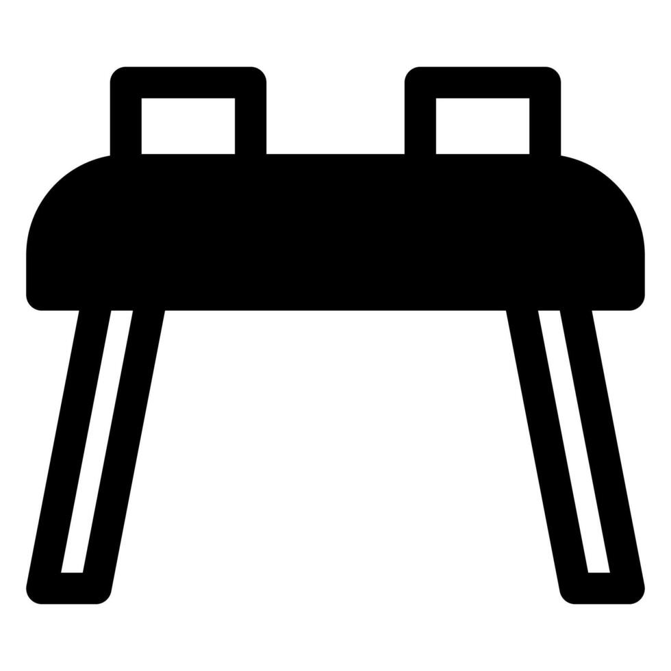 pommel glyph icon illustration isolated on white background vector