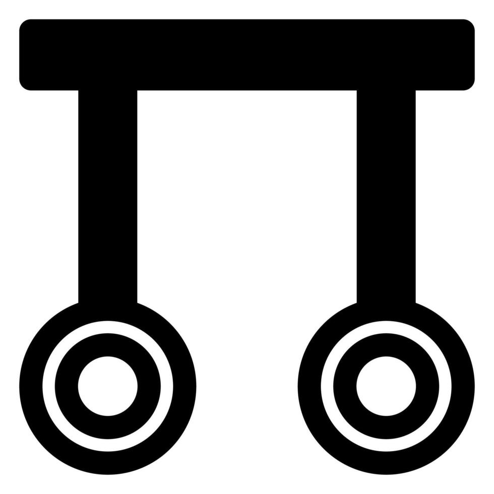 acrobatic glyph icon illustration isolated on white background vector