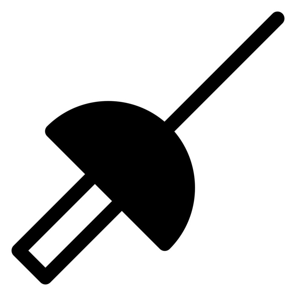 fencing glyph icon illustration isolated on white background vector