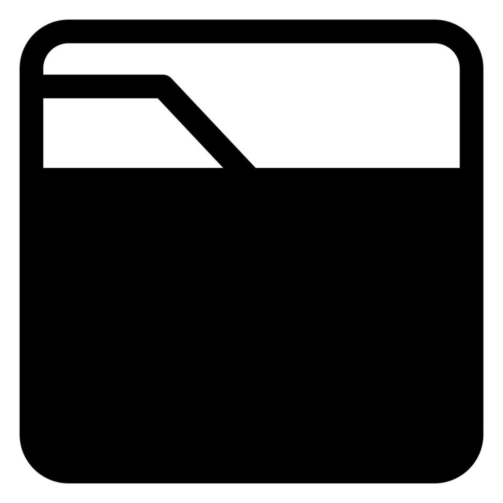 folder glyph icon illustration isolated on white background vector