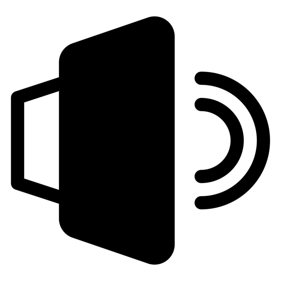 sound glyph icon illustration isolated on white background vector