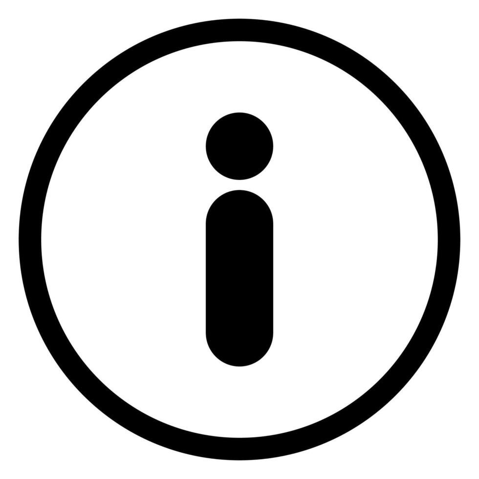 info glyph icon illustration isolated on white background vector
