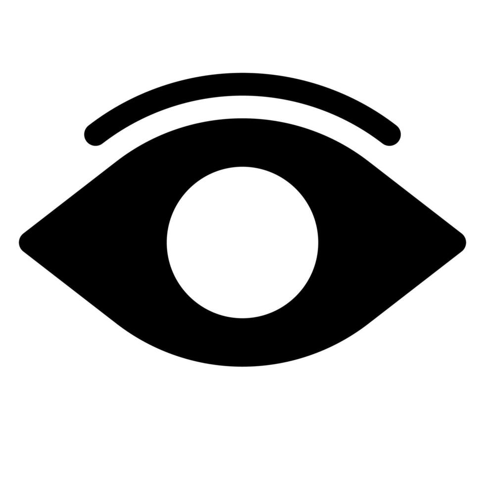 eye glyph icon illustration isolated on white background vector