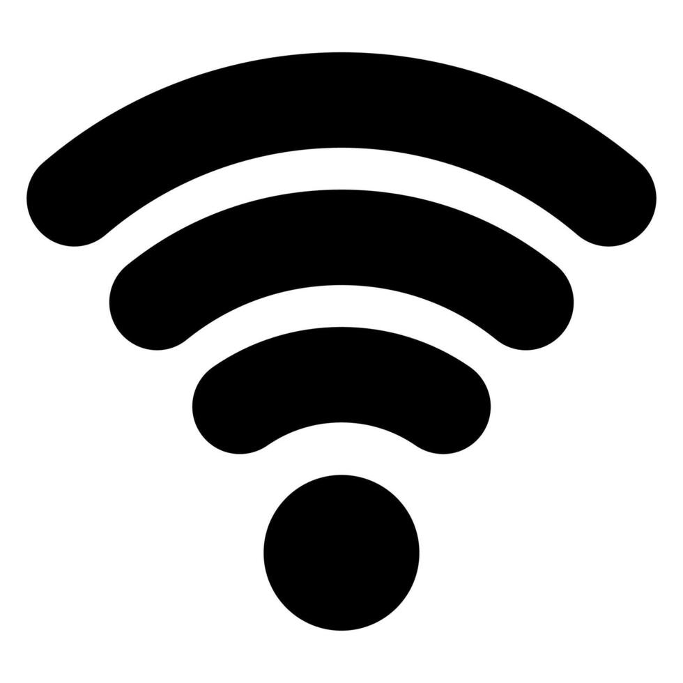 wifi glyph icon illustration isolated on white background vector