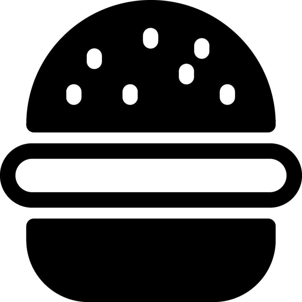 burger glyph icon illustration isolated on white background vector