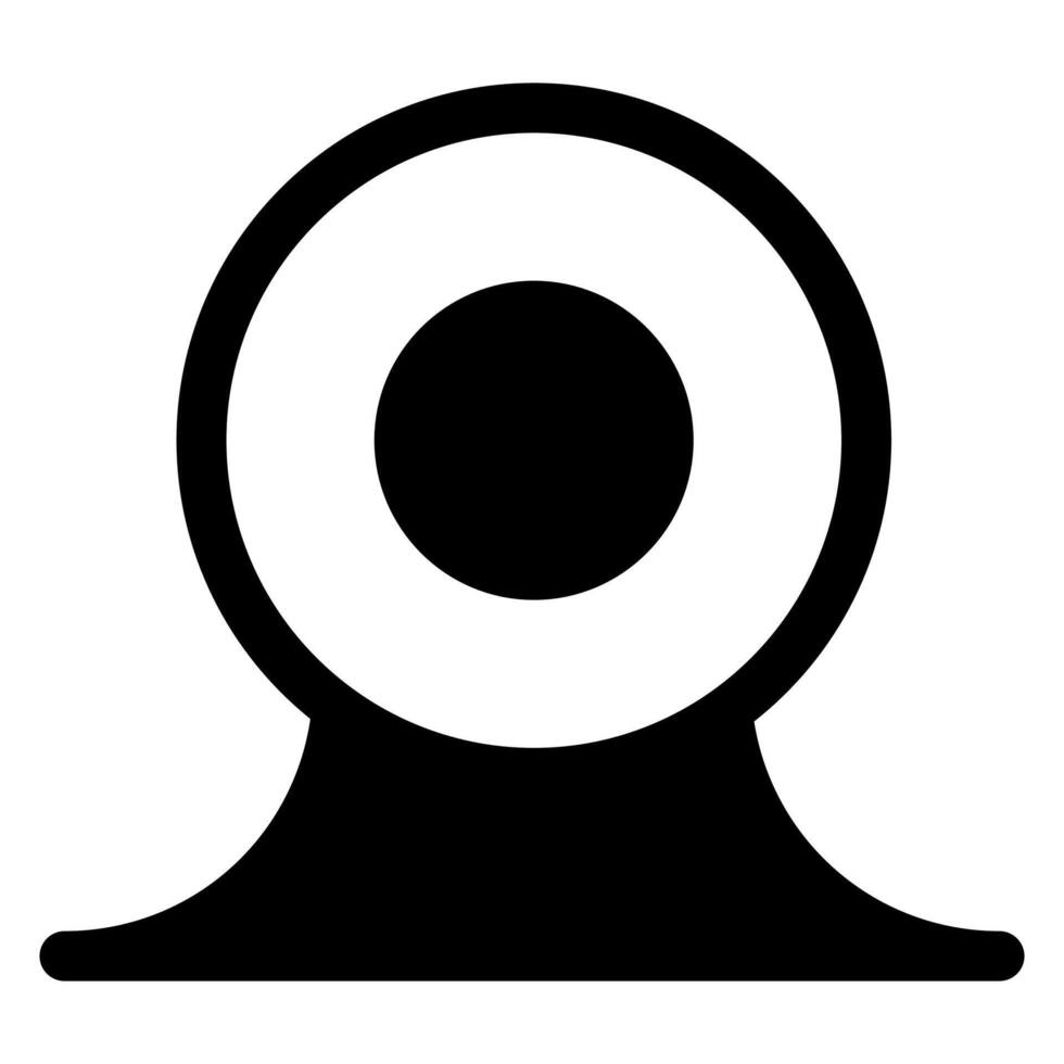 camera glyph icon illustration isolated on white background vector