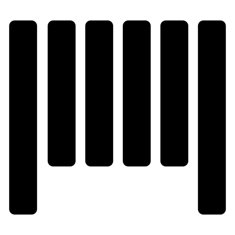 bar code glyph icon illustration isolated on white background vector